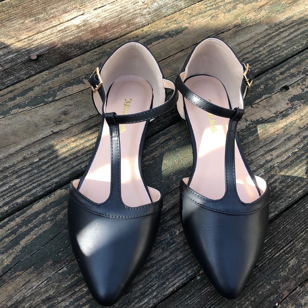 ModCloth Heartbeat T-strap vegan flats wide 6 6W - Picture 4 of 8